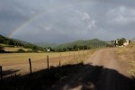 The old and the new Landuccia under the arch of the rainbow